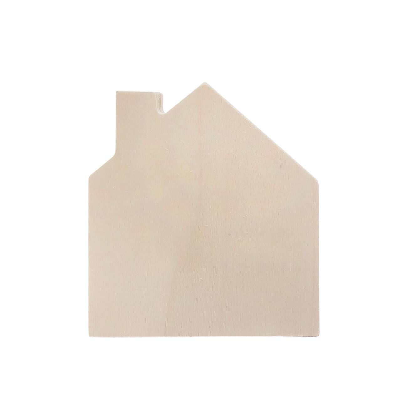 18 Pack: 3.5" Chunky House Plywood Shape by Make Market®
